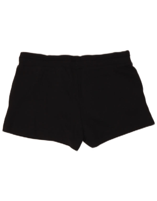 Shorts esportivos femininos Diadora UK 14 médio algodão preto