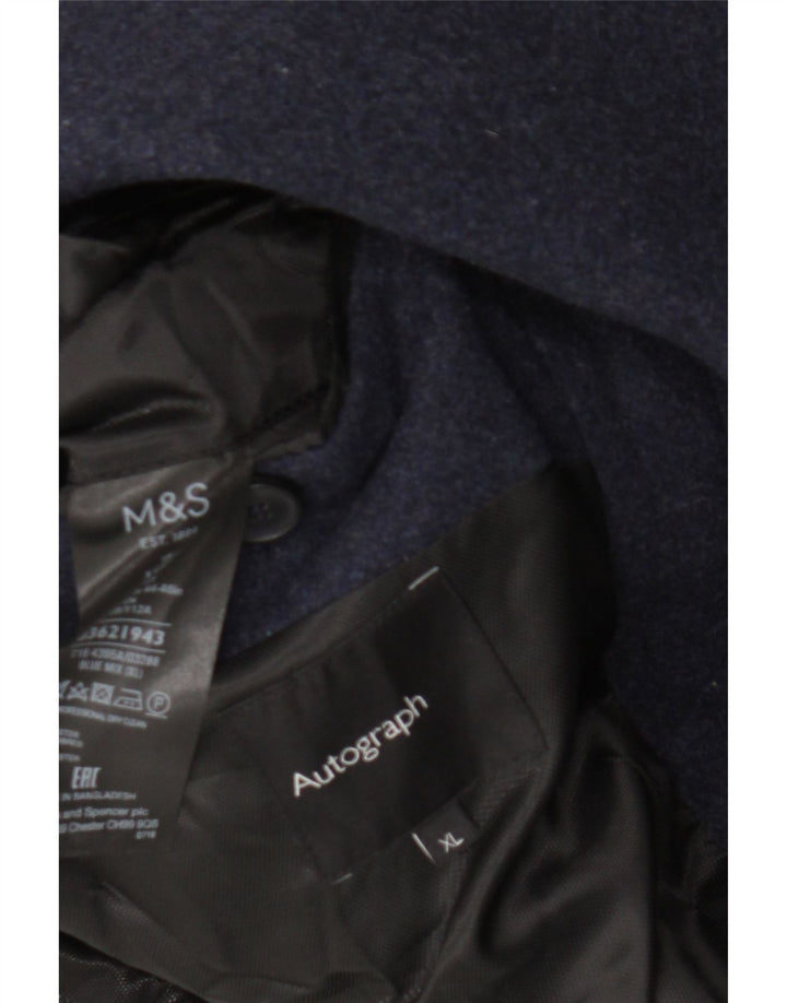 Sobretudo masculino Marks & Spencer UK 42 XL lã azul marinho