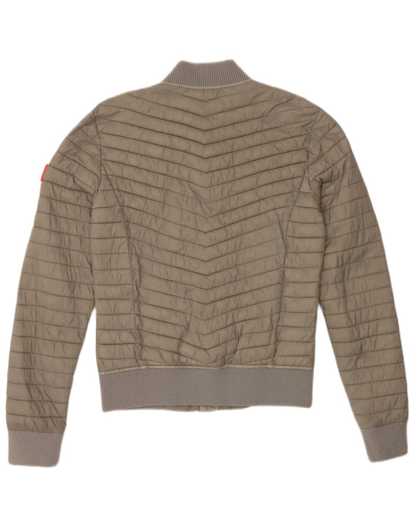 Jaqueta acolchoada feminina Superdry UK 6 XS caqui nylon