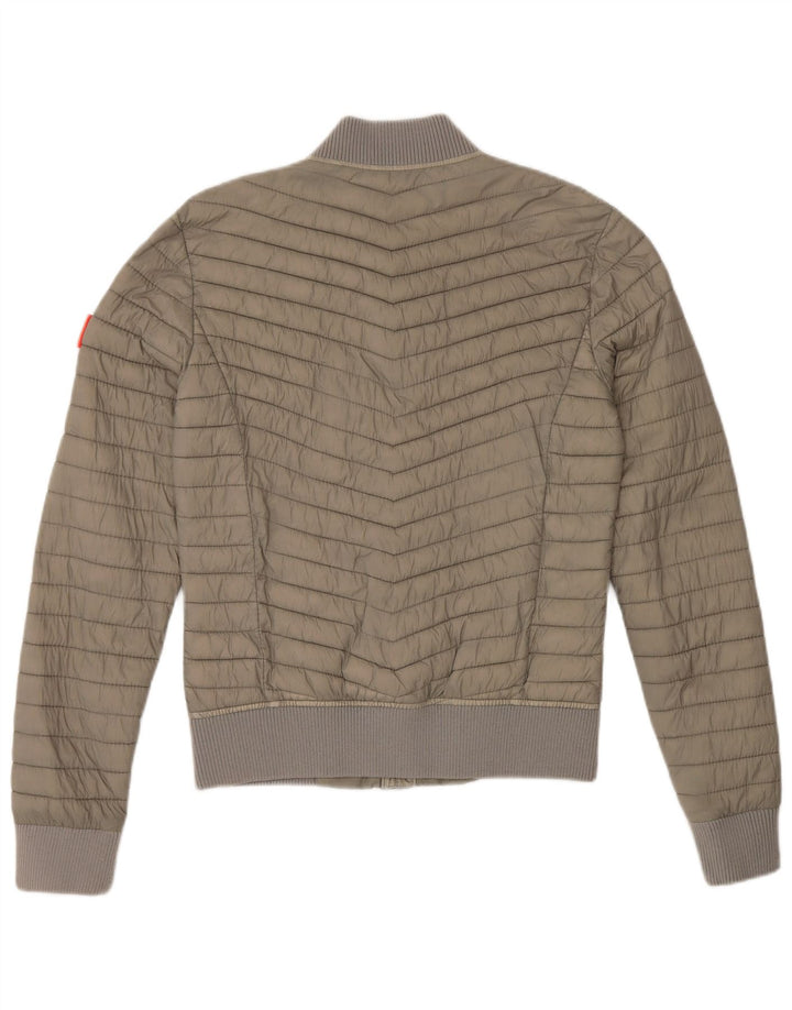 Jaqueta acolchoada feminina Superdry UK 6 XS caqui nylon