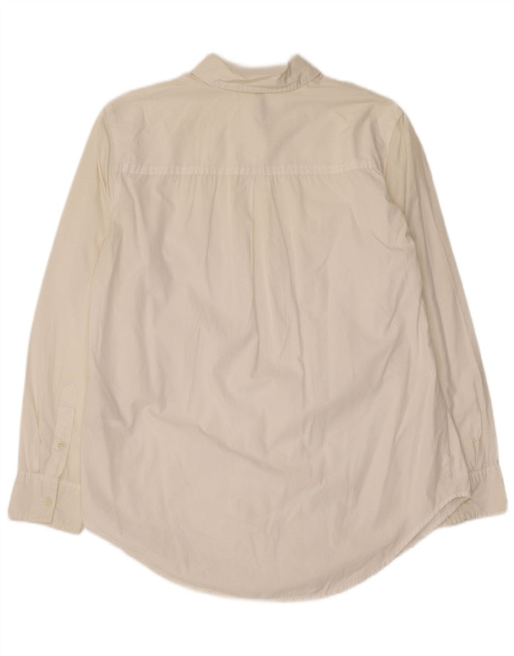 Camisa oversized feminina BENETTON UK 6 XS algodão branco