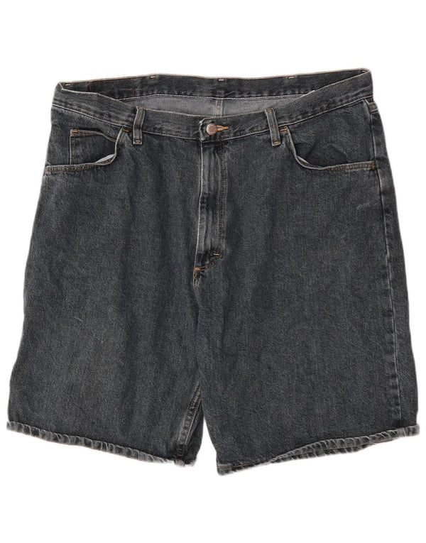Shorts jeans Wrangler masculino com ajuste relaxado W38 XL azul algodão