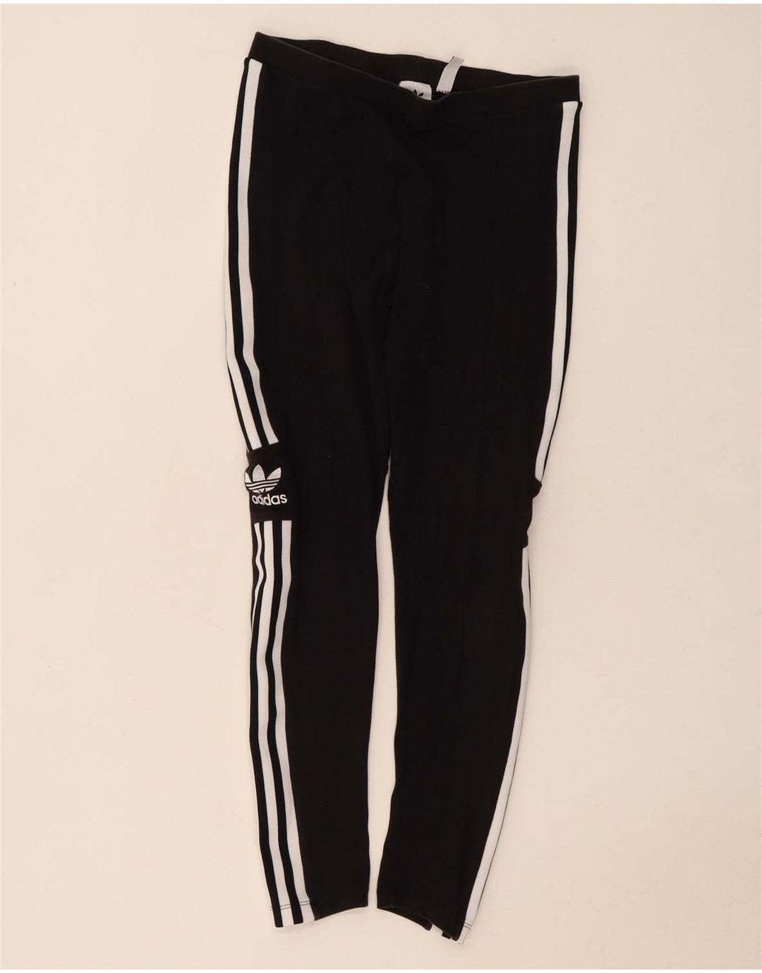 Leggings Adidas Femininas UK 12 Médio Algodão Preto