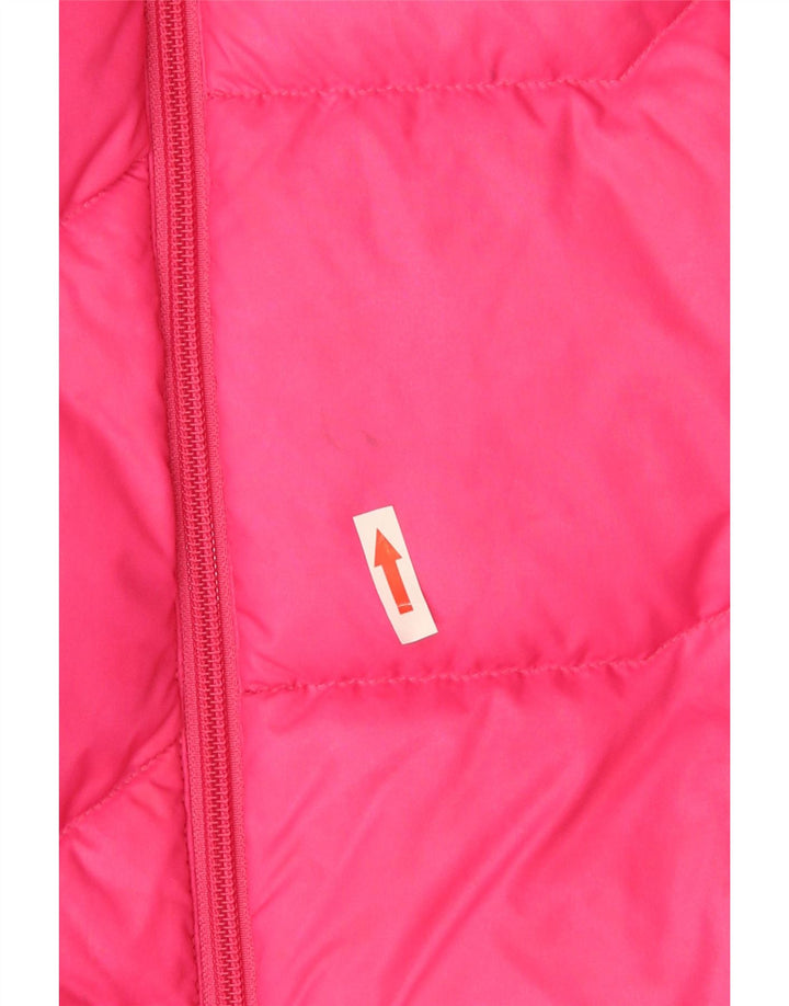 Colete acolchoado feminino Puma UK 10 pequeno rosa nylon