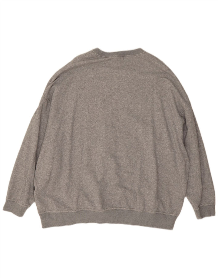 Nike masculino oversized moletom jumper médio cinza algodão