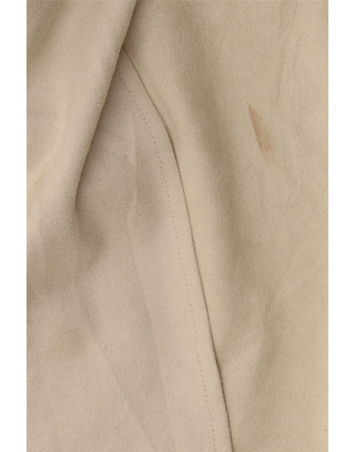 Sobretudo aberto oversized Zara feminino UK 6 XS poliéster bege