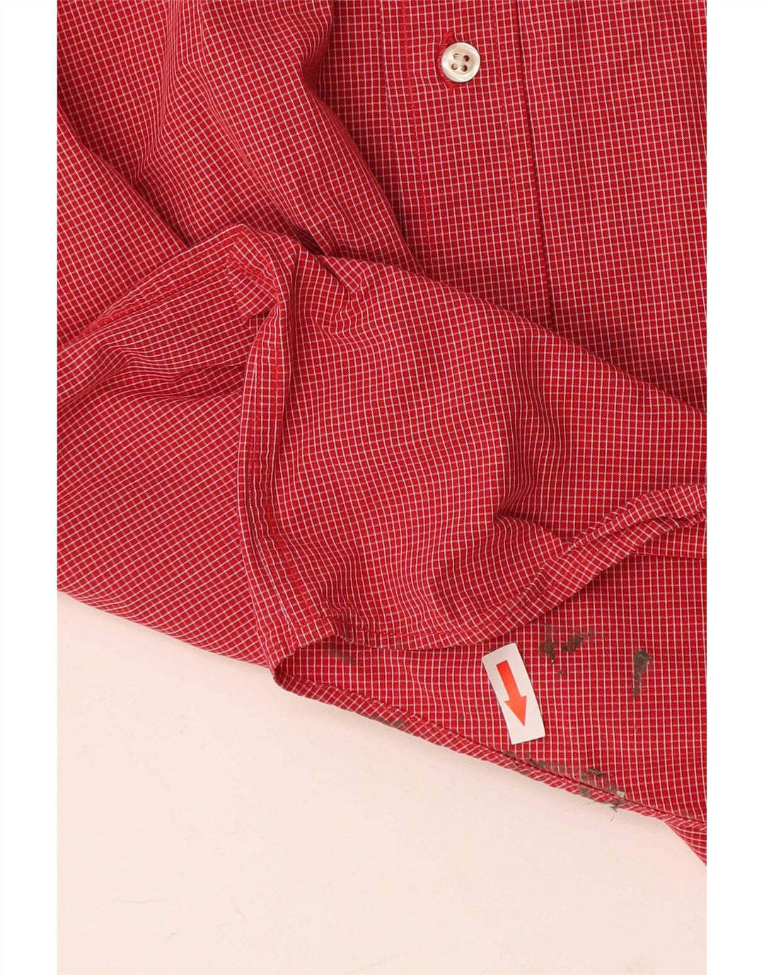 Camisa masculina de manga curta Tommy Hilfiger XL vermelho algodão guingão