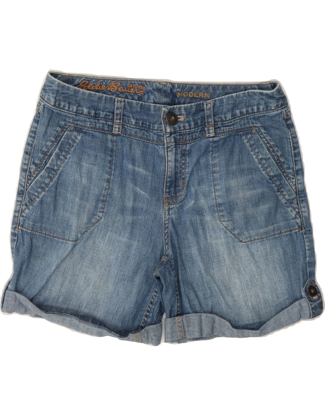 EDDIE BAUER Womens Denim Shorts US 2 XS W30 Blue Cotton Vintage Eddie Bauer and Second-Hand Eddie Bauer from Messina Hembry 