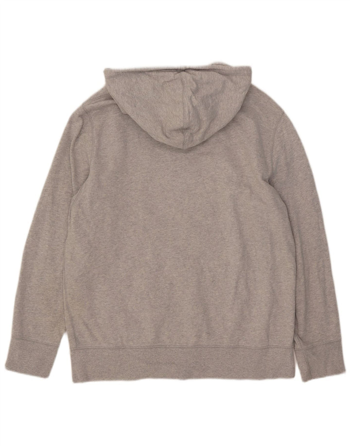 Suéter masculino com capuz e zíper Levi's grande algodão manchado cinza