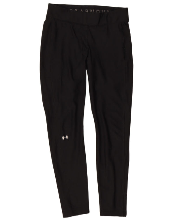 Under Armour Womens Heat Gear Leggings Reino Unido 16 Grande Preto
