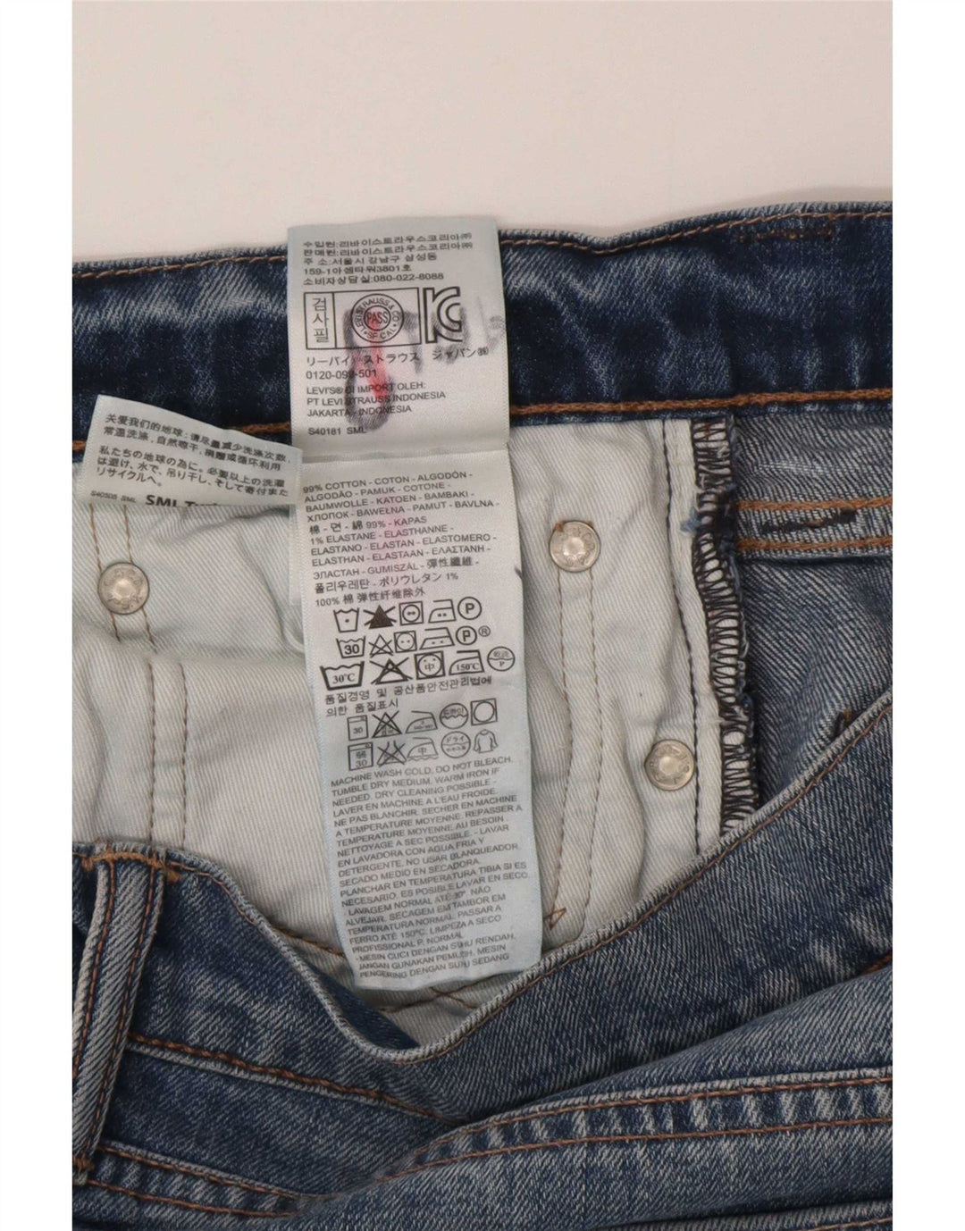 Calça jeans masculina Levi's 511 Tapered Slim W36 L28 azul algodão