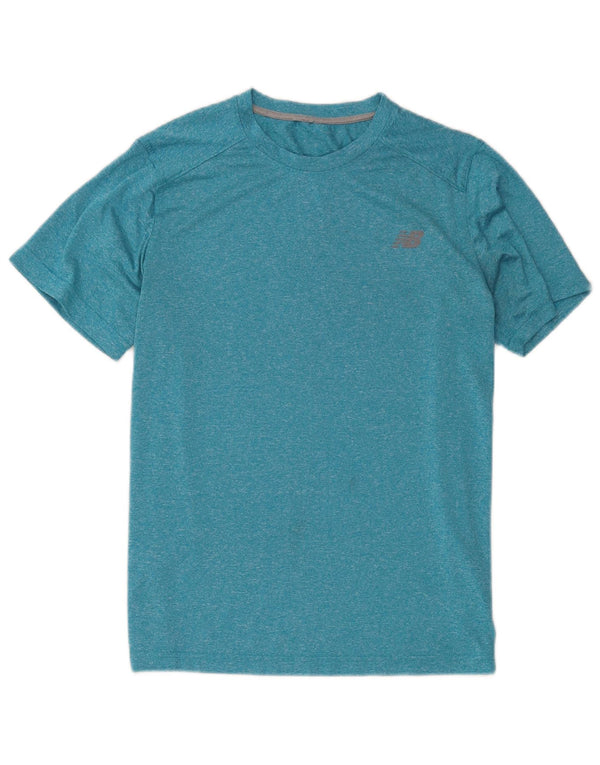 Camiseta masculina New Balance poliéster azul pequeno