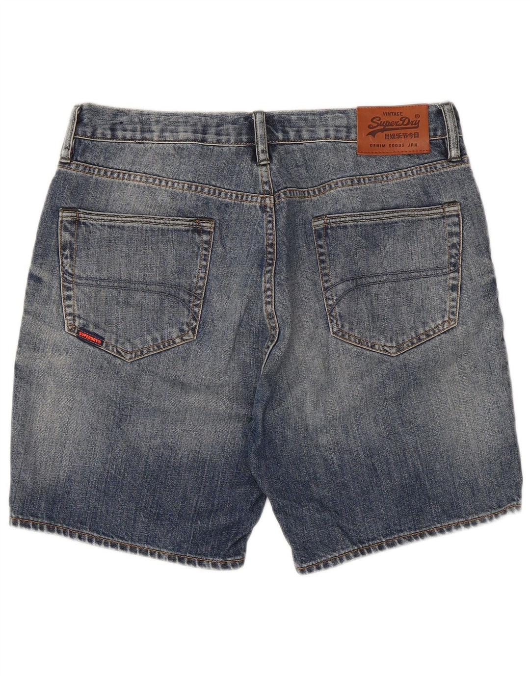 Shorts jeans masculino SUPERDRY W34 grande algodão azul