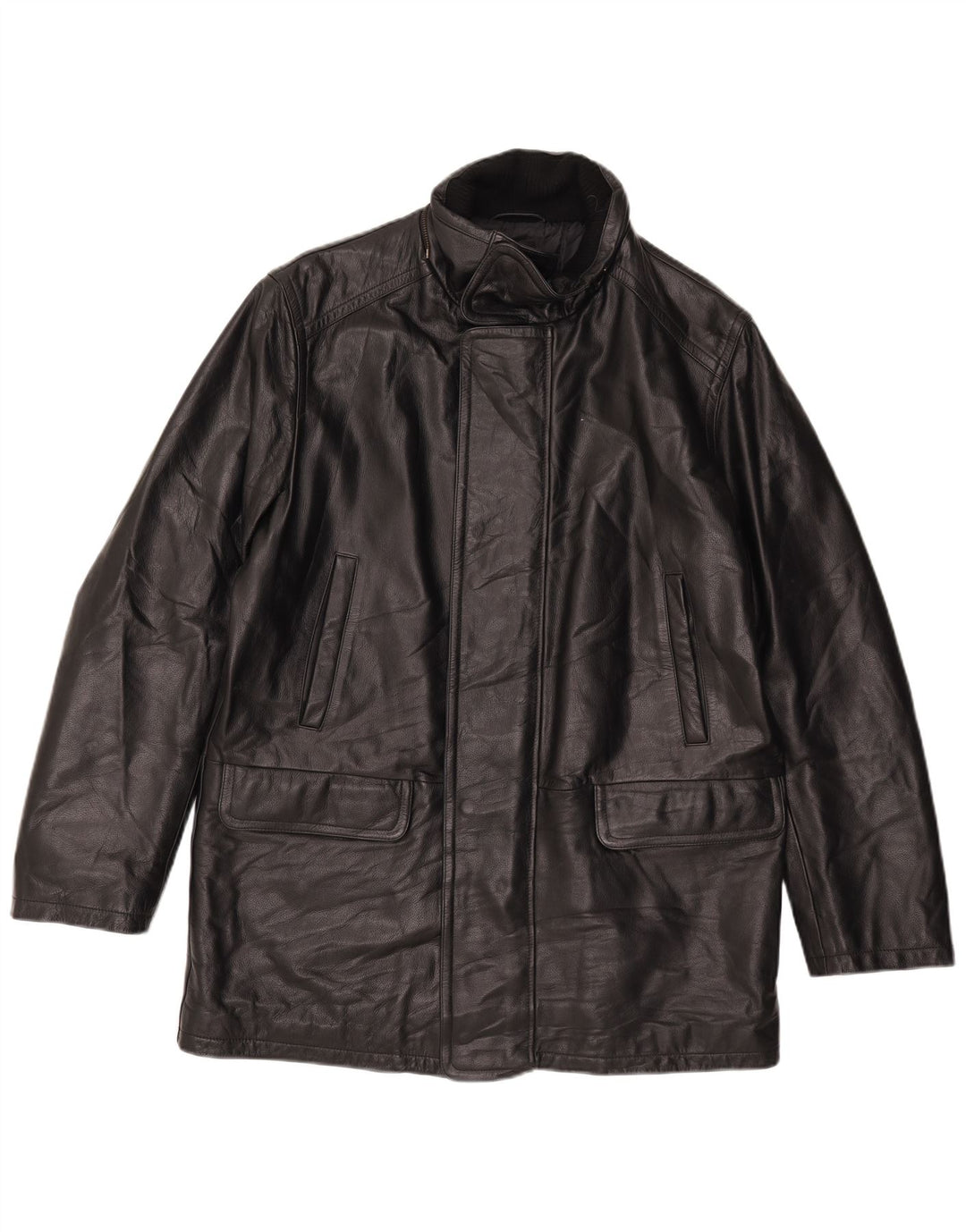 Casaco de couro masculino Conbipel IT 52 grande couro preto
