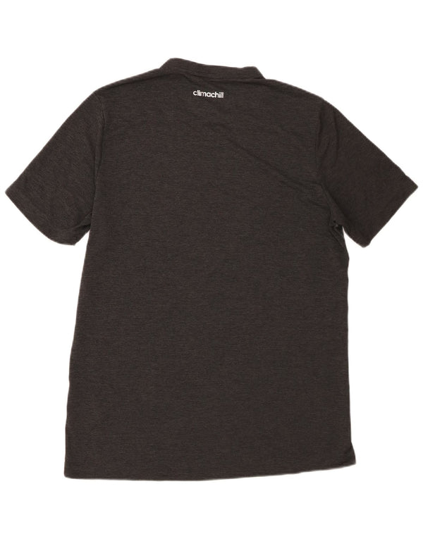 Adidas Mens Climachill Camiseta Top Cinza Médio Poliéster