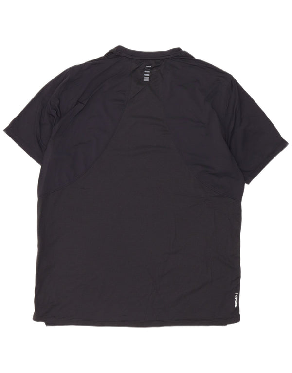 Camiseta masculina Under Armour grande grande azul marinho colorblock nylon