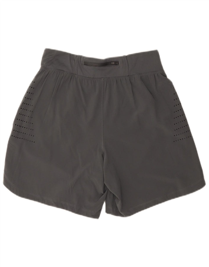UNDER ARMOUR Shorts esportivos femininos UK 14 poliéster cinza médio