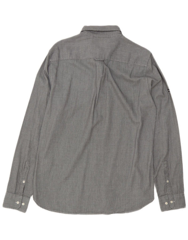 Camisa masculina Superdry algodão cinza médio
