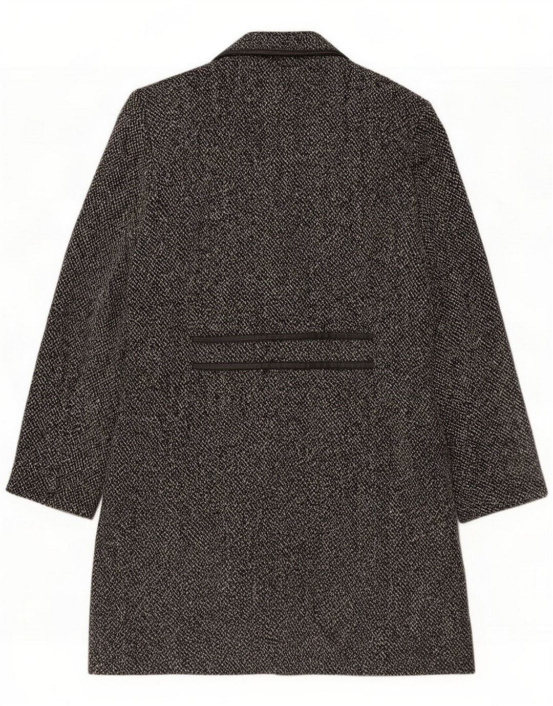 Sobretudo feminino Liz Claiborne Reino Unido 12 Lã manchada preta média