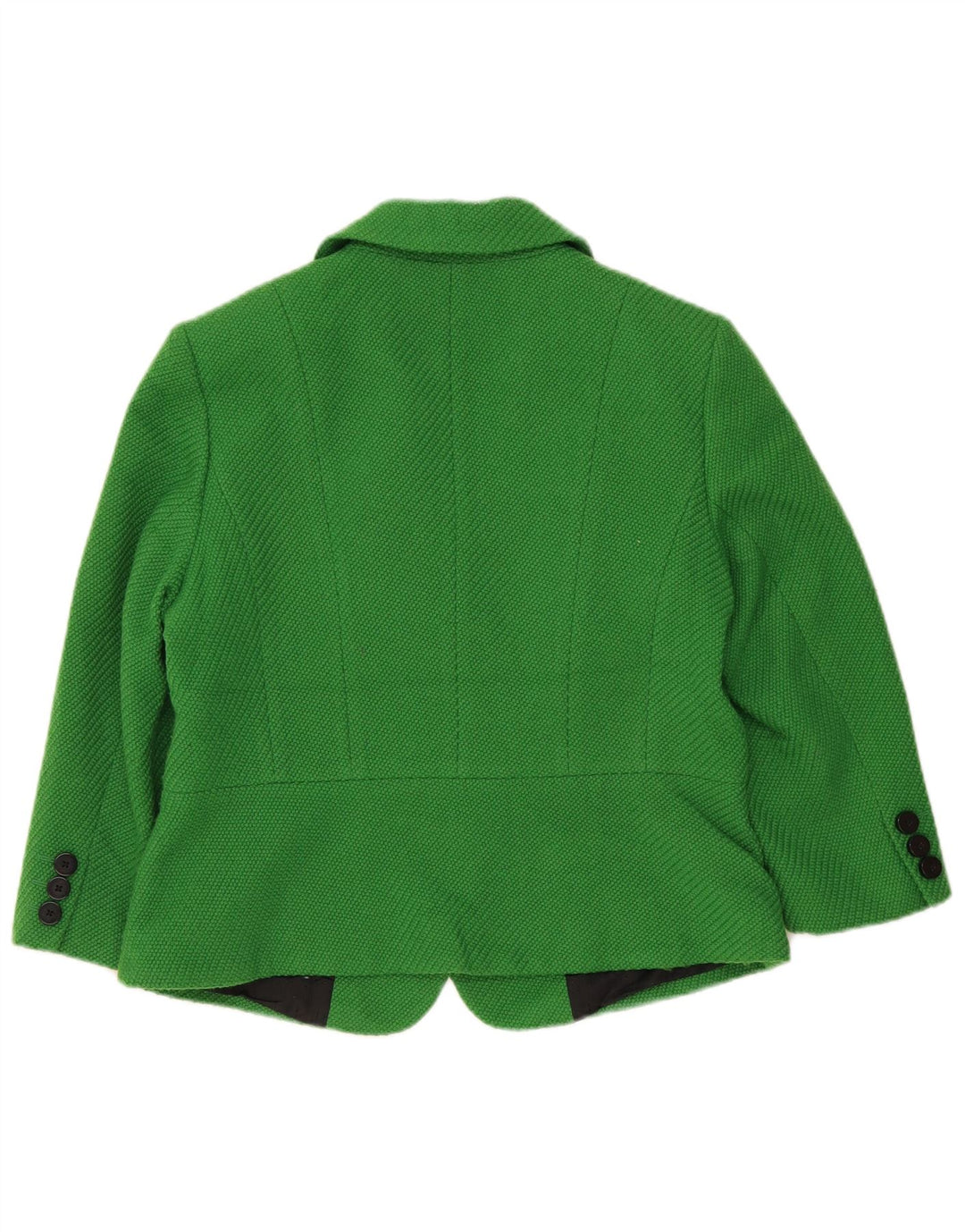 Jaqueta blazer feminina de 5 botões da Marks & Spencer Reino Unido 16 grande poliéster verde