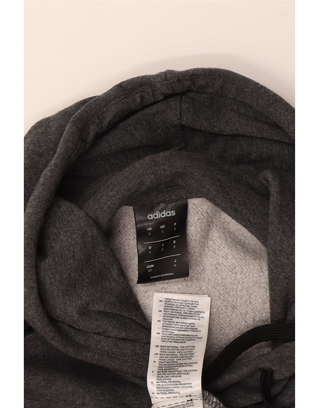 ADIDAS Mens Graphic Full Tracksuit Pequeno Algodão Cinza