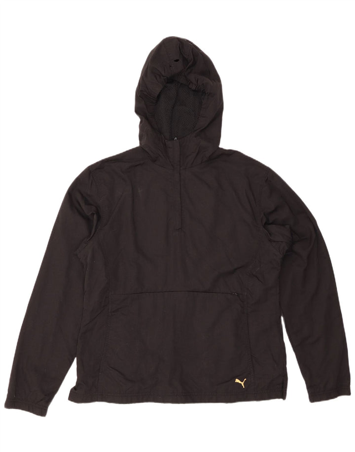 PUMA Jaqueta Anorak Feminina com Capuz Reino Unido 14 Grande Nylon Preto