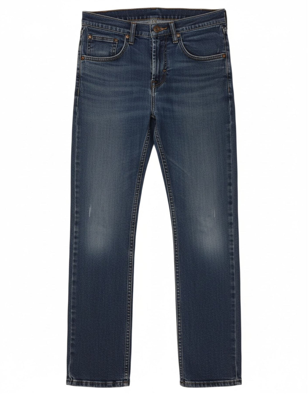 WRANGLER Jeans feminino slim reto W28 L30 algodão azul