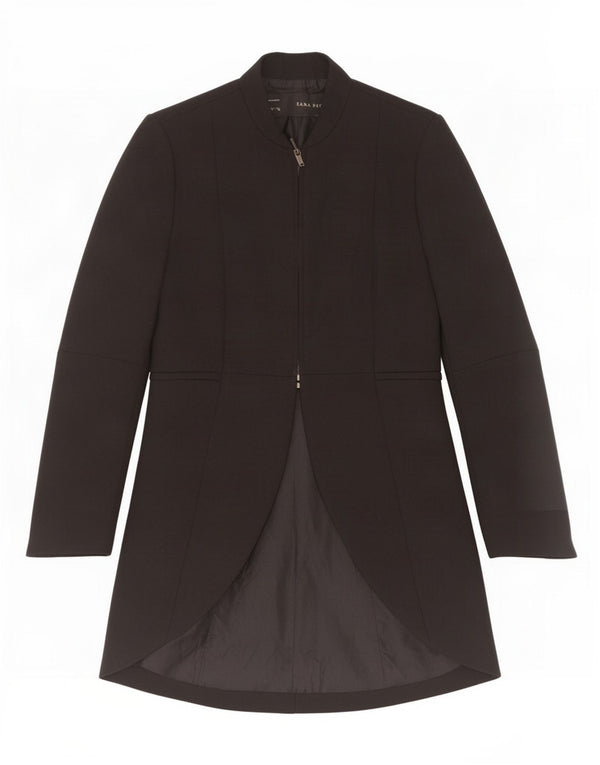 Jaqueta blazer feminina Zara com zíper completo Reino Unido 10 pequena preta
