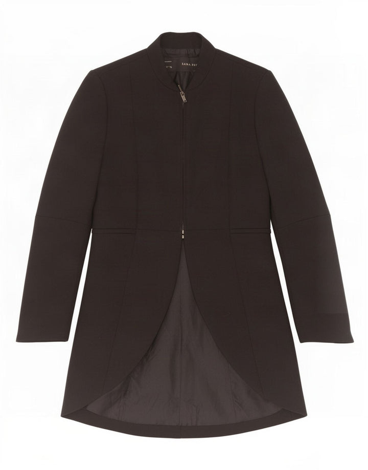 Jaqueta blazer feminina Zara com zíper completo Reino Unido 10 pequena preta