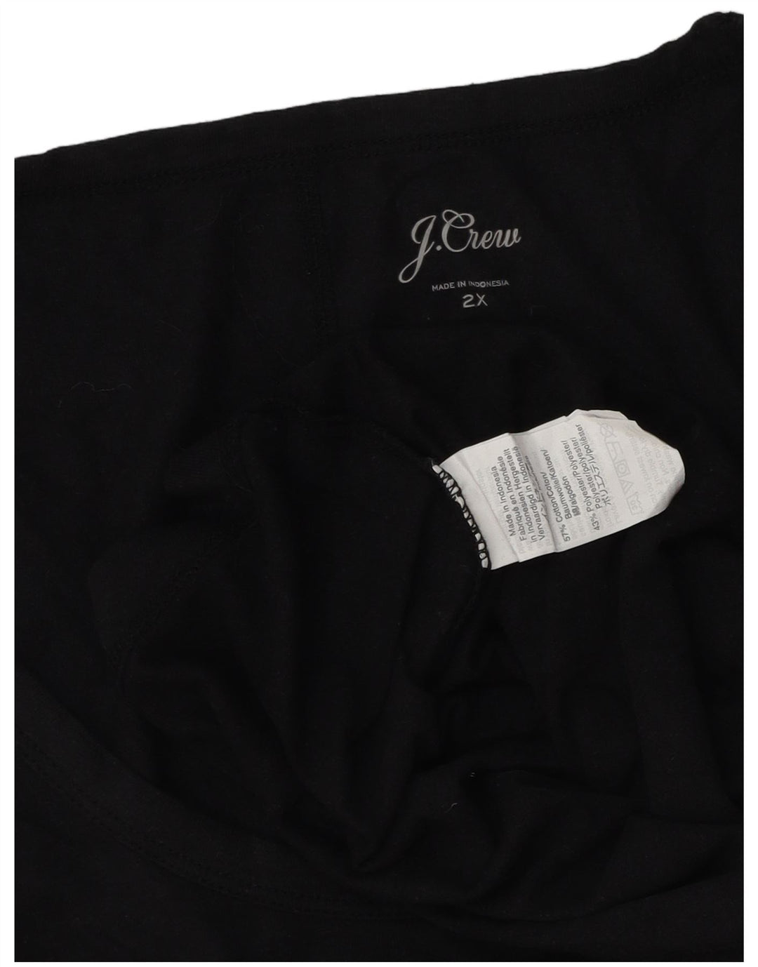 J. Crew colete feminino top UK 20 2XL algodão preto