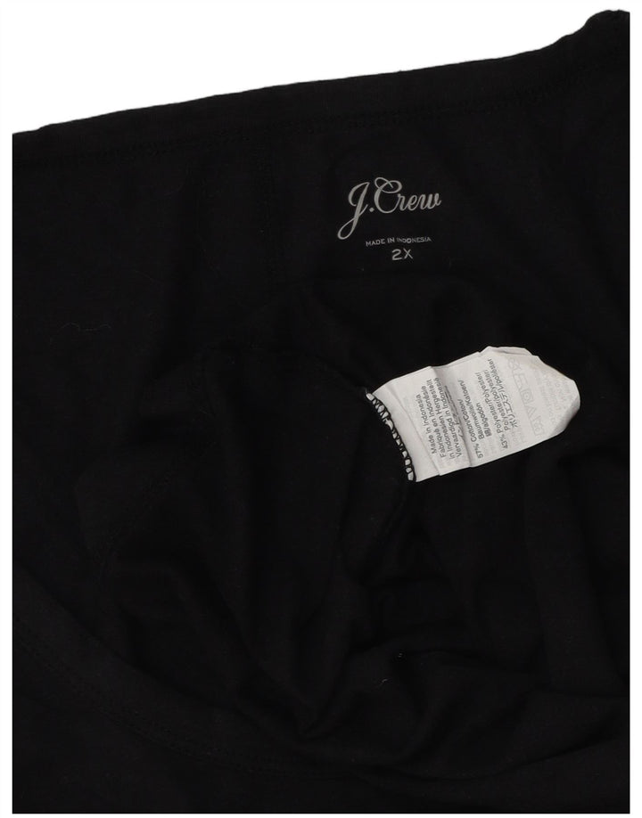 J. Crew colete feminino top UK 20 2XL algodão preto