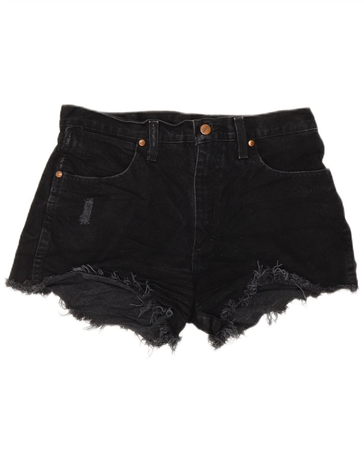 Shorts jeans feminino desgastado WRANGLER W32 grande preto