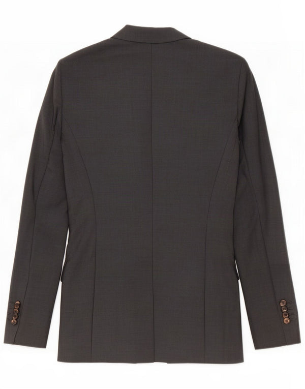 Jaqueta blazer feminina de 2 botões Massimo Dutti UE 38 pequena lã cinza