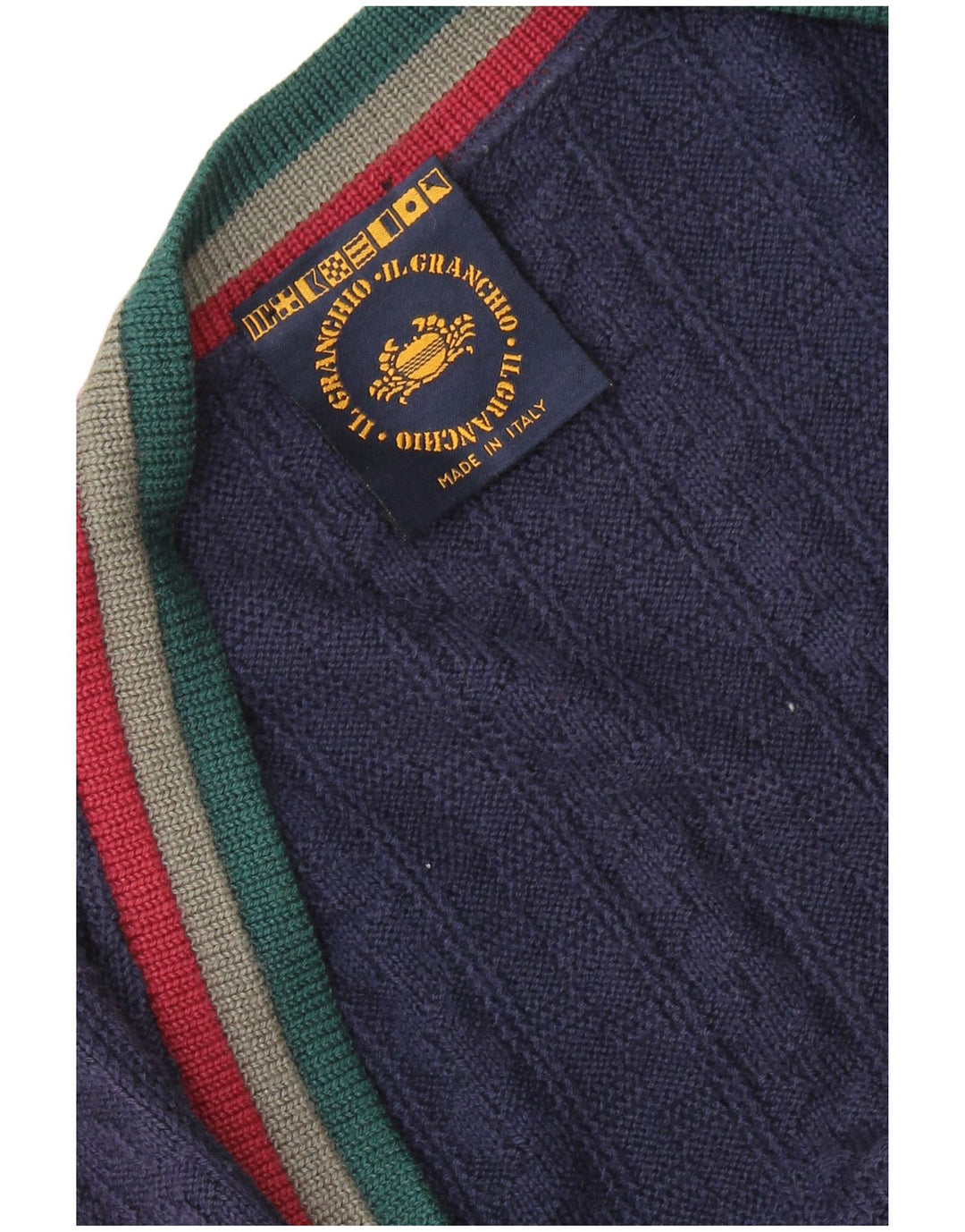 Suéter cardigã masculino IL GRANCHIO XL azul marinho
