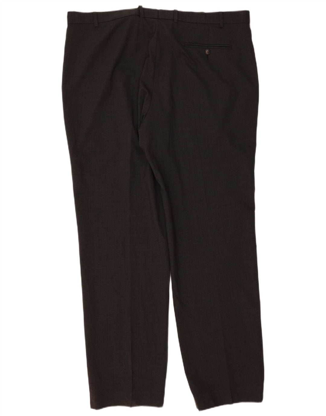 Calça masculina de ajuste regular Marks & Spencer W42 L33 lã cinza
