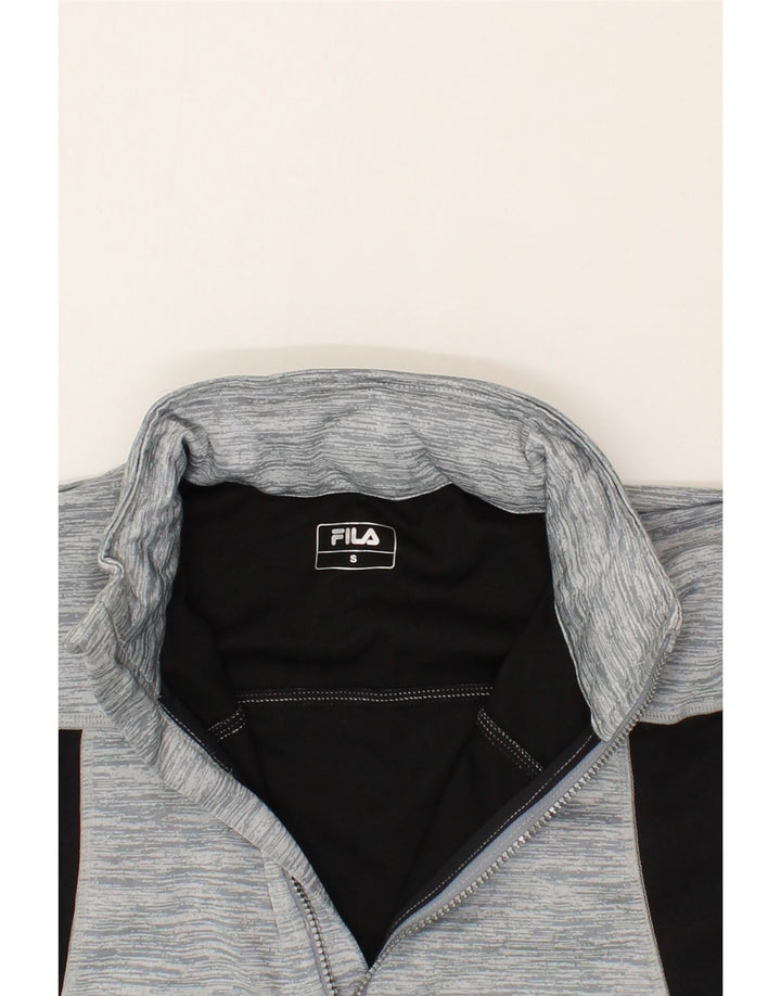 FILA Mens Treino Top Jaqueta Pequena Cinza Colourblock Poliéster