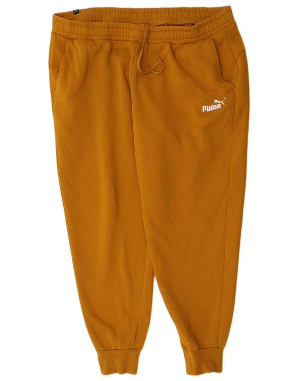 Calça de treino feminina Puma Joggers 3XL algodão amarelo