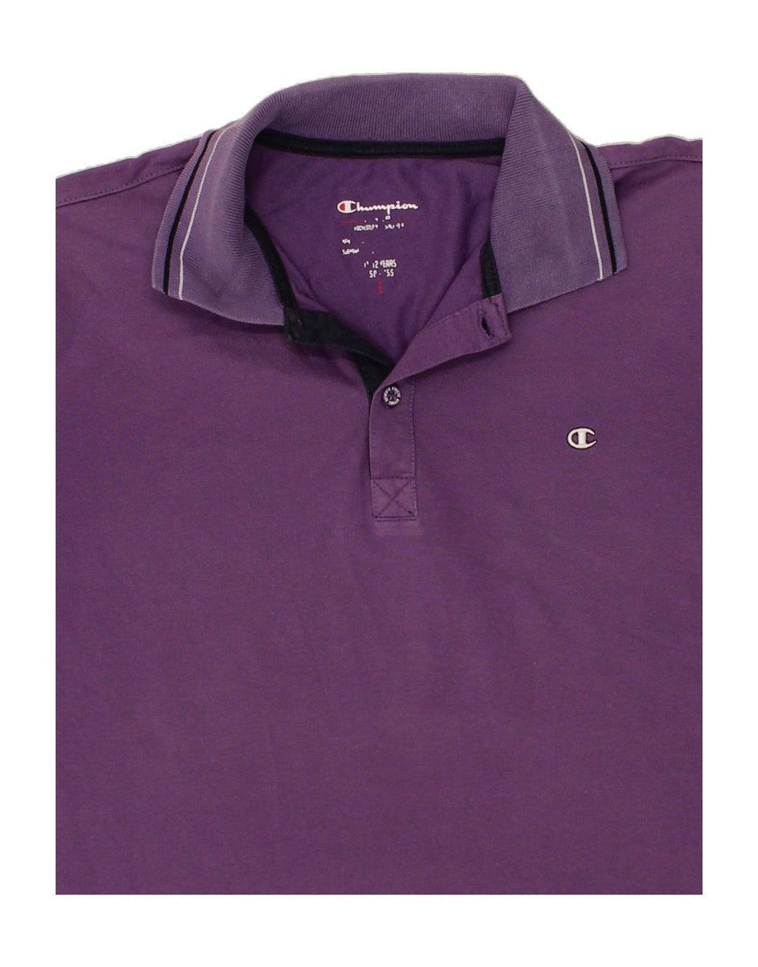 CHAMPION Boys Polo Shirt 11-12 Years Purple Vintage Champion and Second-Hand Champion from Messina Hembry 