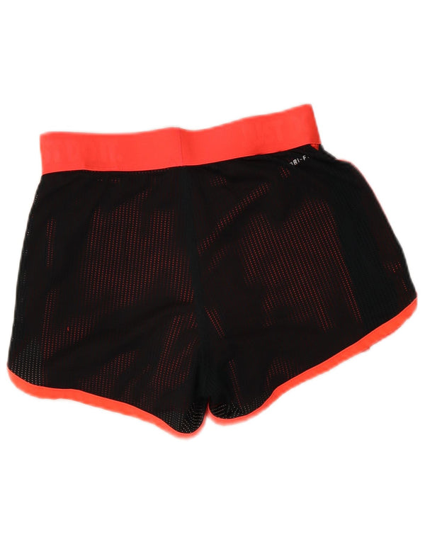Shorts esportivos gráficos femininos Nike Dri Fit UK 6 XS preto colorblock