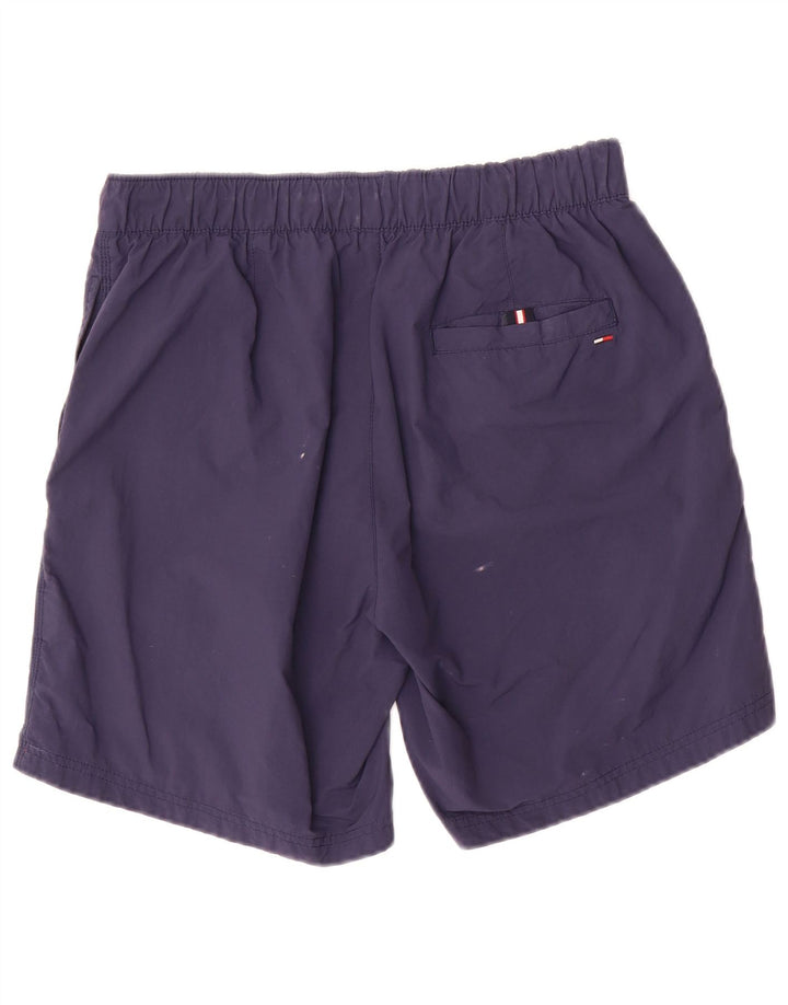 Shorts de natação masculino Tommy Hilfiger gráfico médio azul marinho