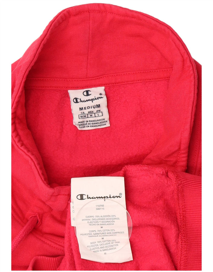 Champion feminino gráfico moletom jumper UK 14 médio algodão rosa