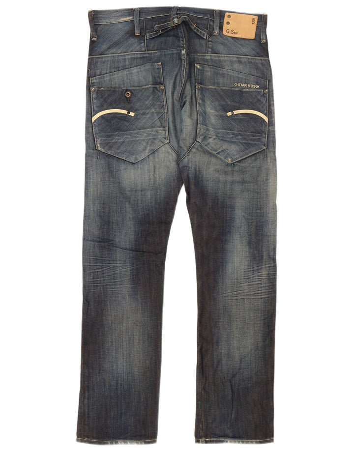 Jeans retos masculinos G-Star W32 L32 algodão azul marinho