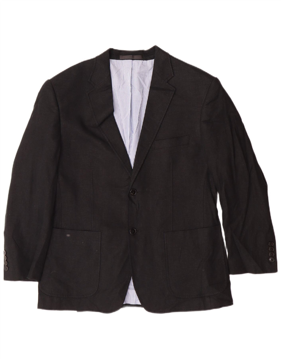 Jaqueta blazer masculina de 2 botões MARKS & SPENCER Reino Unido 40 grande linho preto