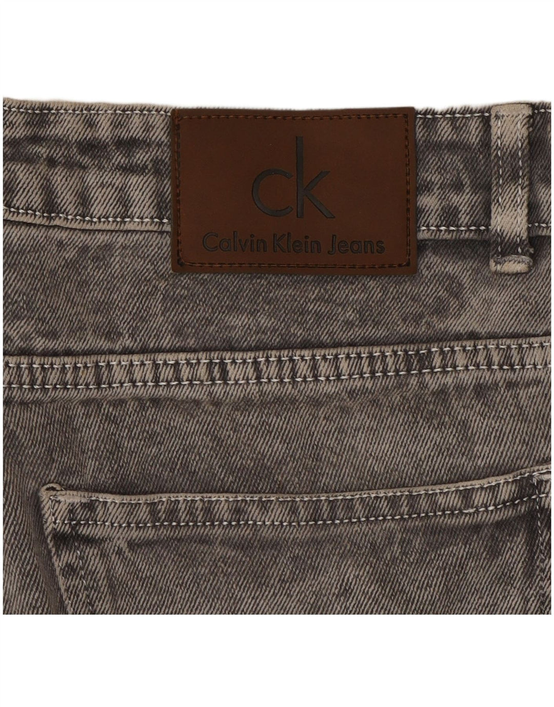 Calça jeans masculina CALVIN KLEIN desgastada W34 L25 cinza