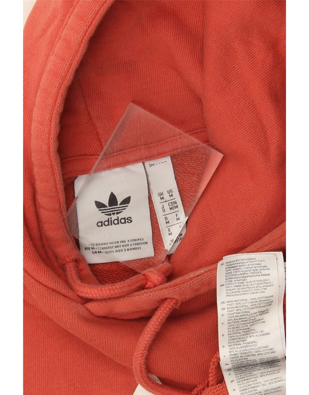 Adidas Mens Graphic Hoodie Jumper Médio Algodão Vermelho