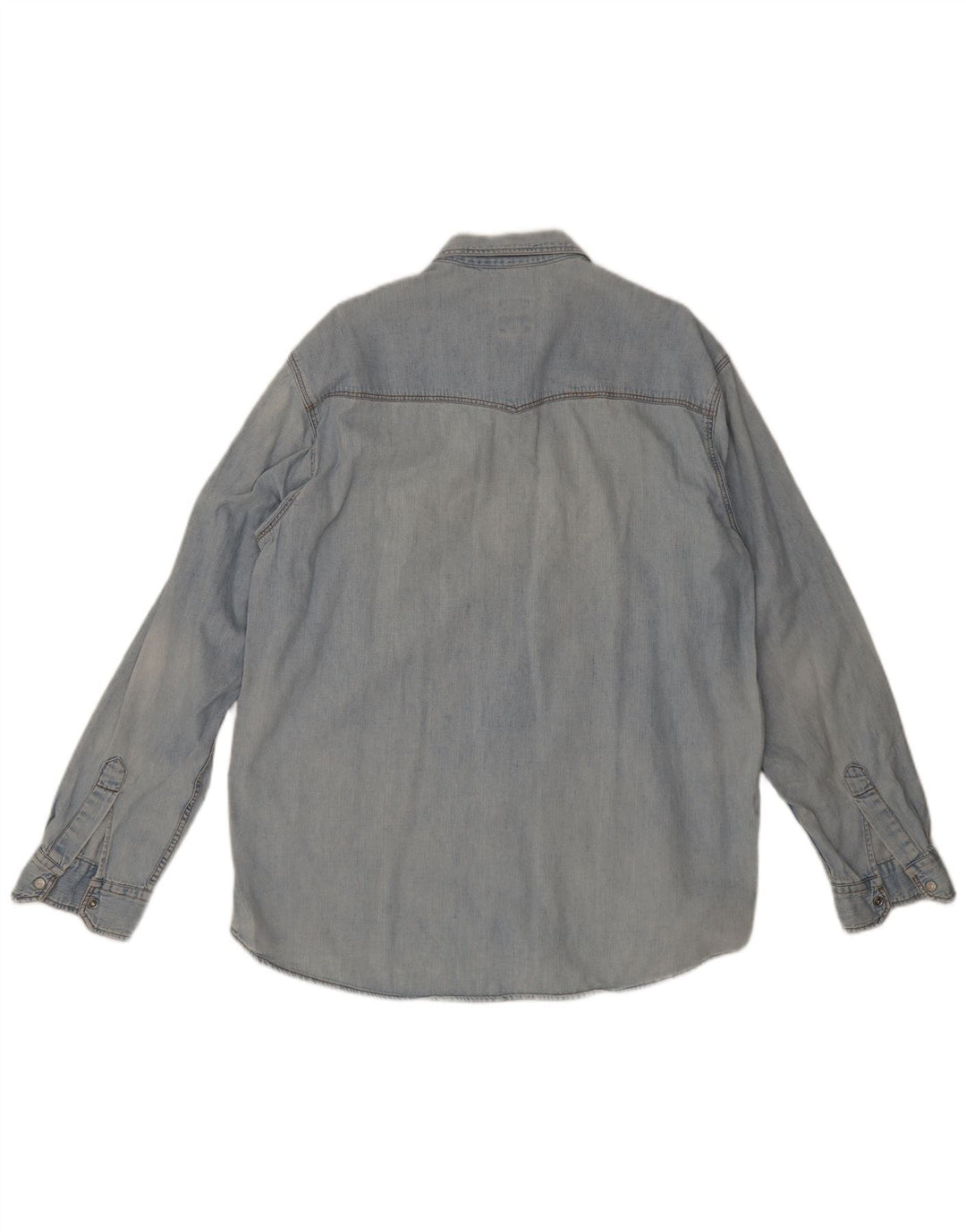Camisa jeans masculina Rifle XL algodão azul
