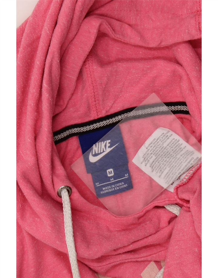 Jumper com capuz gráfico feminino Nike UK 12 algodão manchado rosa médio