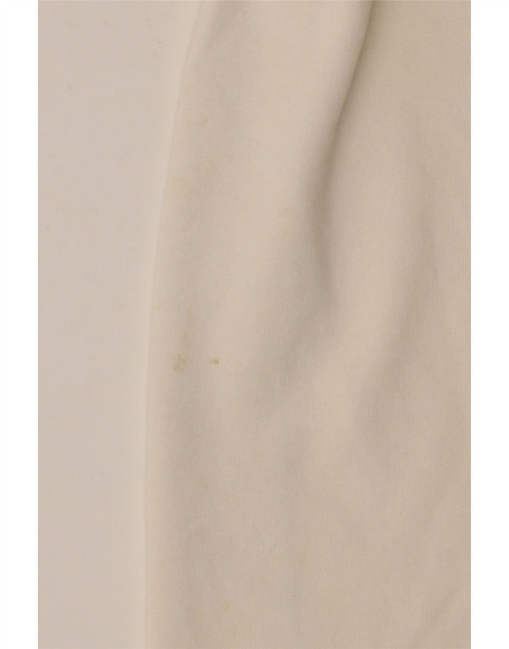 PUMA Womens Oversized Graphic Hoodie Jumper UK 14 Medium Off White Cotton Vintage Puma and Second-Hand Puma from Messina Hembry 