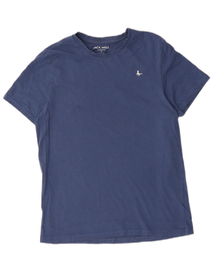 Jack Wills Mens Classic Fit Camiseta Top Pequeno Algodão Azul