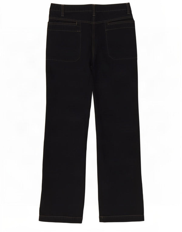 Calça reta feminina Murphy & Nye Sailmakers W31 L33 algodão azul marinho